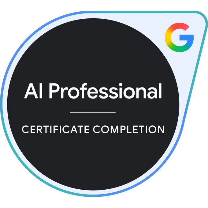 Google AI Professional Certificate badge
